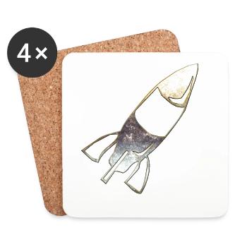 Rocket 15 - Coasters (set of 4) - white - Front