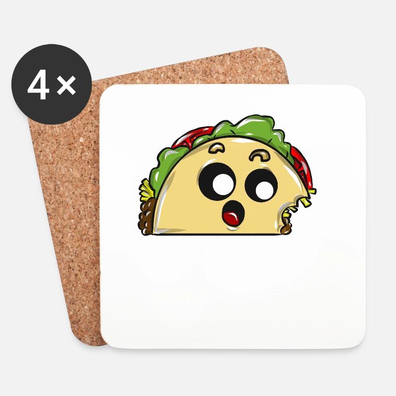 Taco Essen Mexico - Untersetzer (4er-Set) - Weiß