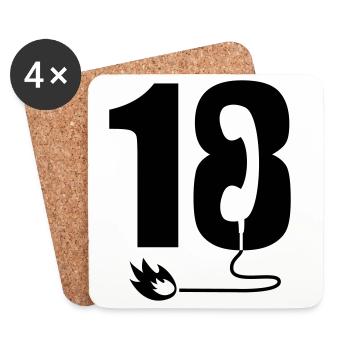 18 - Dessous de verre (lot de 4) - blanc - Devant