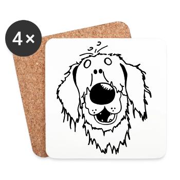 Hovawart - Hovi - Hund - Untersetzer (4er-Set) - Weiß - Vorne