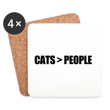 Cat - Untersetzer (4er-Set) - Weiß - Vorne