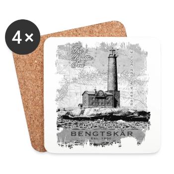 Bengtskär Lighthouse - Textiles and Gift Products - Coasters (set of 4) - white - Front