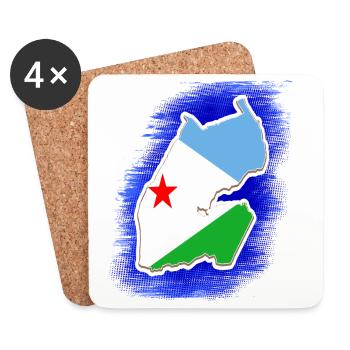 Dschibuti Dschibuti Djibouti Urlaub Geschenk - Untersetzer (4er-Set) - Weiß - Vorne