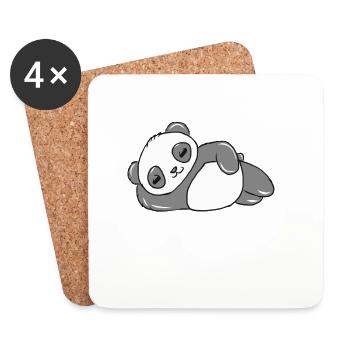 Panda - Untersetzer (4er-Set) - Weiß - Vorne