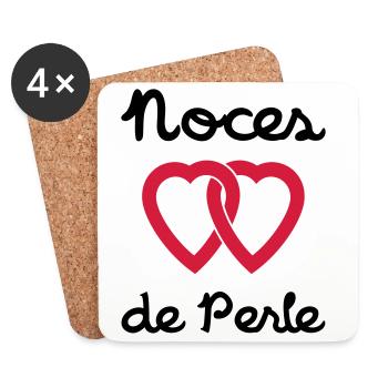 Noces de Perle - Dessous de verre (lot de 4) - blanc - Devant