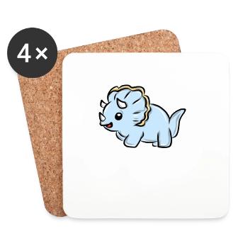 dinosaur - Coasters (set of 4) - white - Front