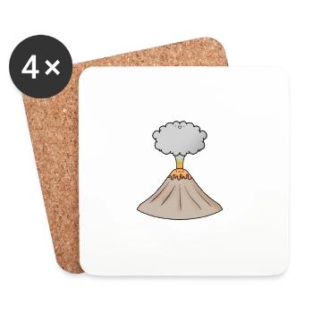 volcan - Dessous de verre (lot de 4) - blanc - Devant