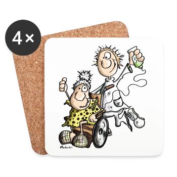 Funny Caregiver - Coasters (set of 4) - white - Front