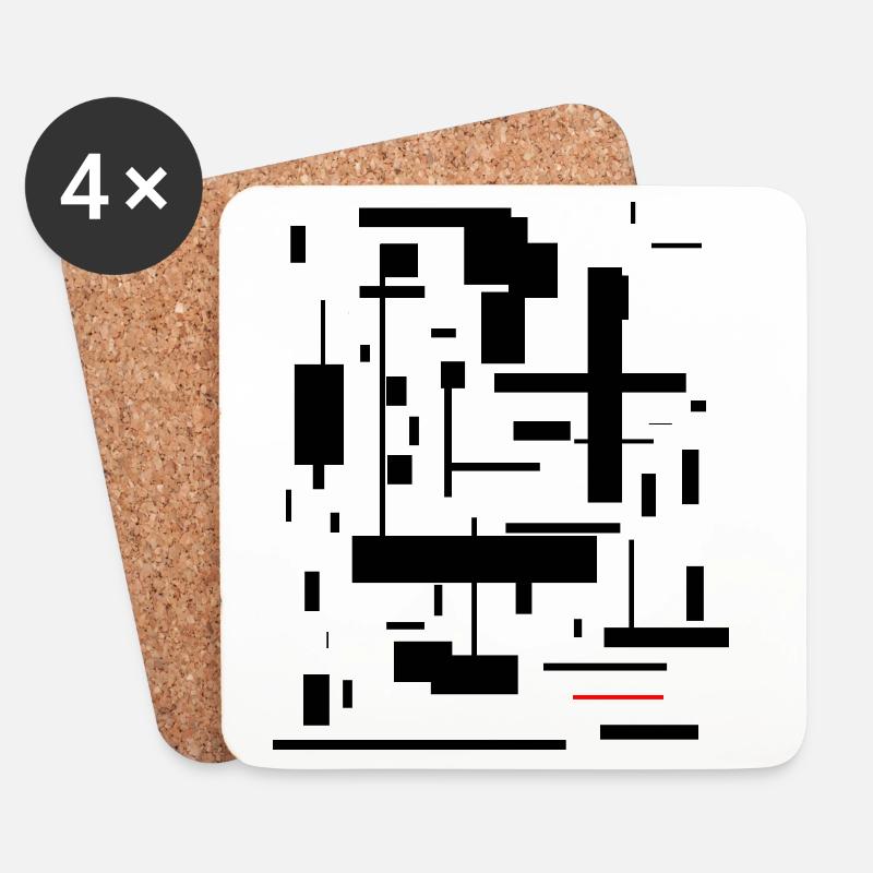 Kunst - Untersetzer (4er-Set) - Weiß