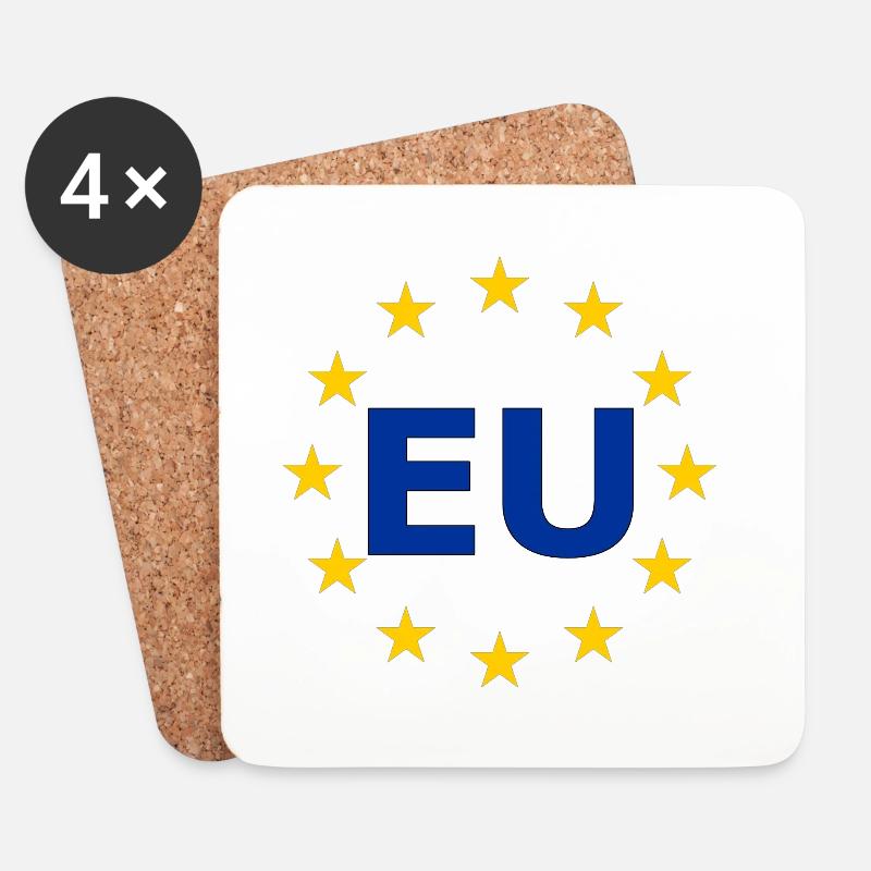 EU Symbol im Sternenring - Untersetzer (4er-Set) - Weiß