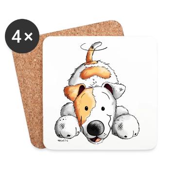 Süßer Jack Russell - Untersetzer (4er-Set) - Weiß - Vorne