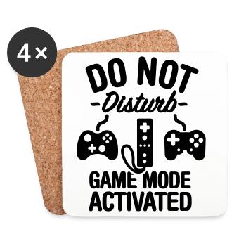 Do not disturb game mode activated - Coasters (set of 4) - white - Front