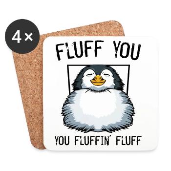 Fröhlicher Pinguin Jungtier - Untersetzer (4er-Set) - Weiß - Vorne