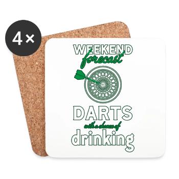 Darts darts - Coasters (set of 4) - white - Front