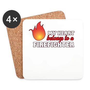 fire Department - Coasters (set of 4) - white - Front