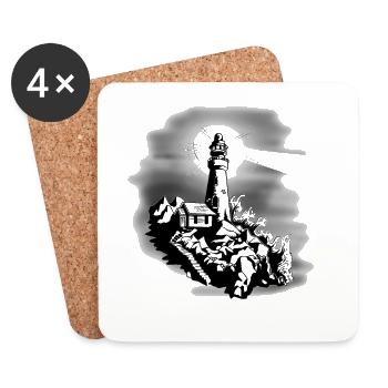 Phare de la mer de Mer Nautik Nature Ahoi bateau - Dessous de verre (lot de 4) - blanc - Devant