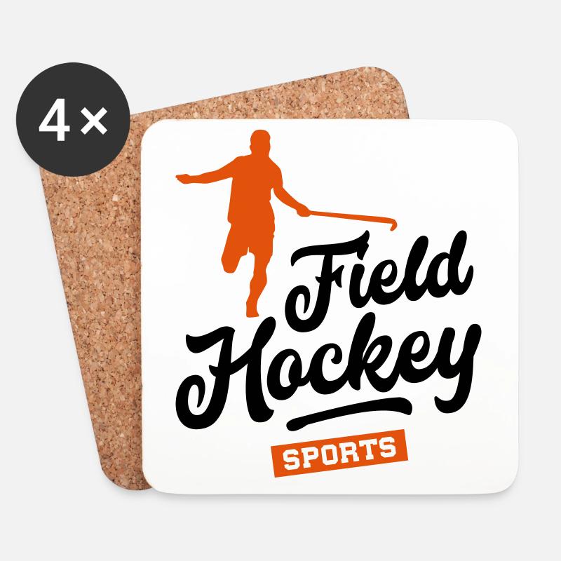 feldhockey sport - Untersetzer (4er-Set) - Weiß