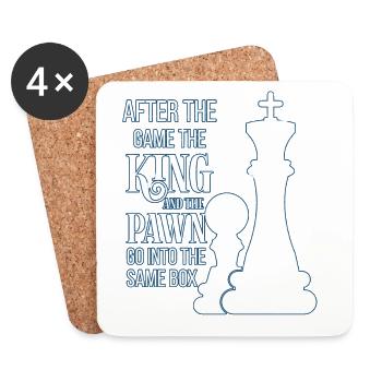 Schach - Untersetzer (4er-Set) - Weiß - Vorne