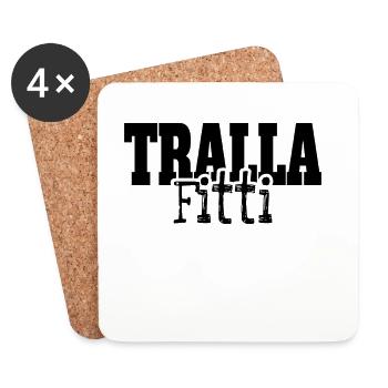 Trallafitti Typisch Ruhrpott Pott Tralla Fitti - Untersetzer (4er-Set) - Weiß - Vorne
