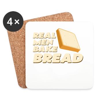 Real Men Bake Bread - Untersetzer (4er-Set) - Weiß - Vorne