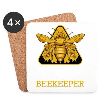 Beekeeper Beekeeper Bee Guard - Coasters (set of 4) - white - Front