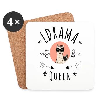 No Drama Llama Queen - Coasters (set of 4) - white - Front