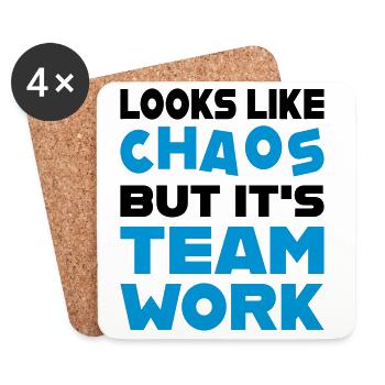 Teamwork - Untersetzer (4er-Set) - Weiß - Vorne
