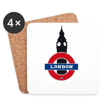 london tower england brexit uk big ben trip reise - Untersetzer (4er-Set) - Weiß - Vorne