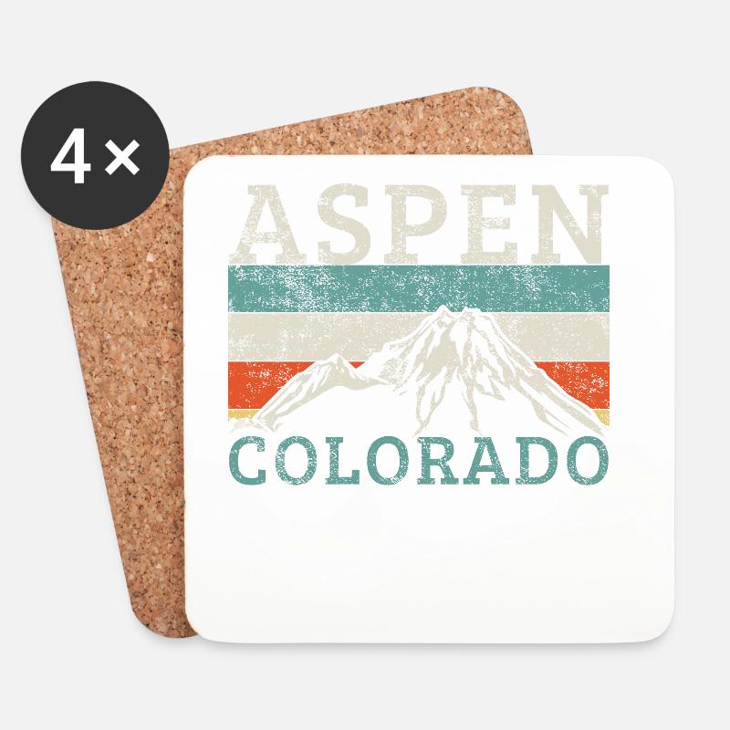 Colorado Aspen - Untersetzer (4er-Set) - Weiß