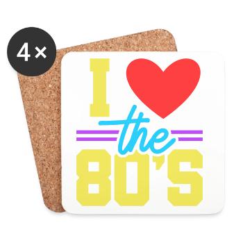 80s - Coasters (set of 4) - white - Front