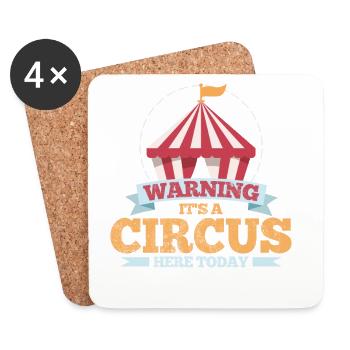 Cirque - Dessous de verre (lot de 4) - blanc - Devant