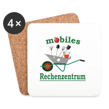 Garten Gärtner Hobbygärtner mobiles Rechenzentrum - Untersetzer (4er-Set) - Weiß - Vorne