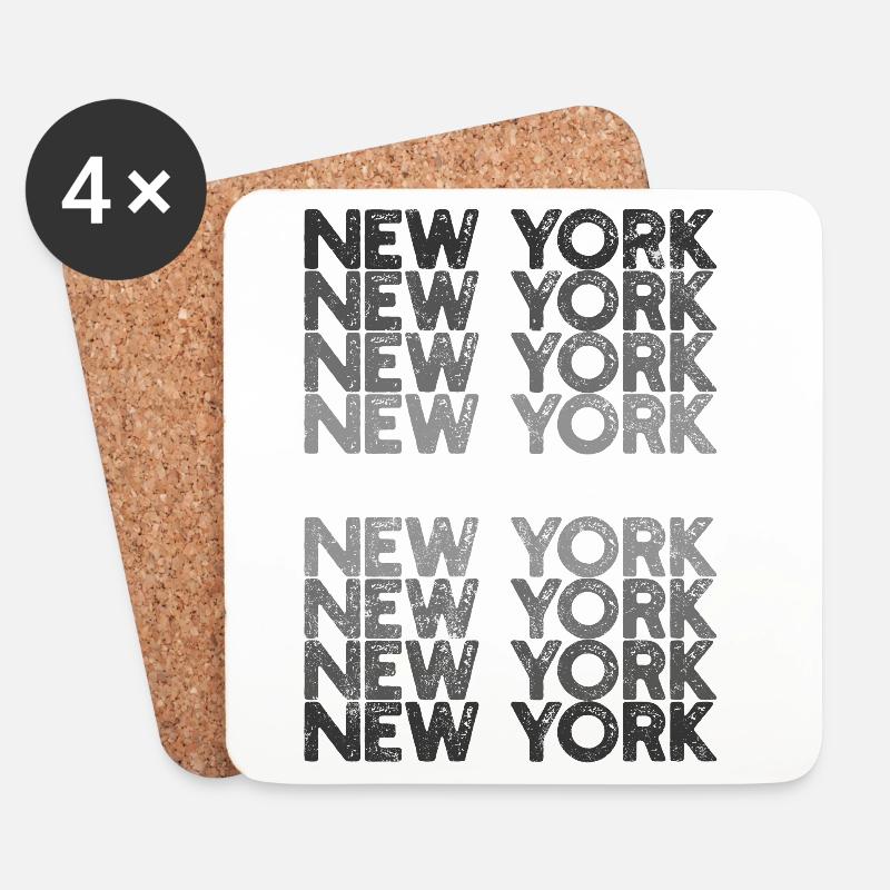 New York - Untersetzer (4er-Set) - Weiß