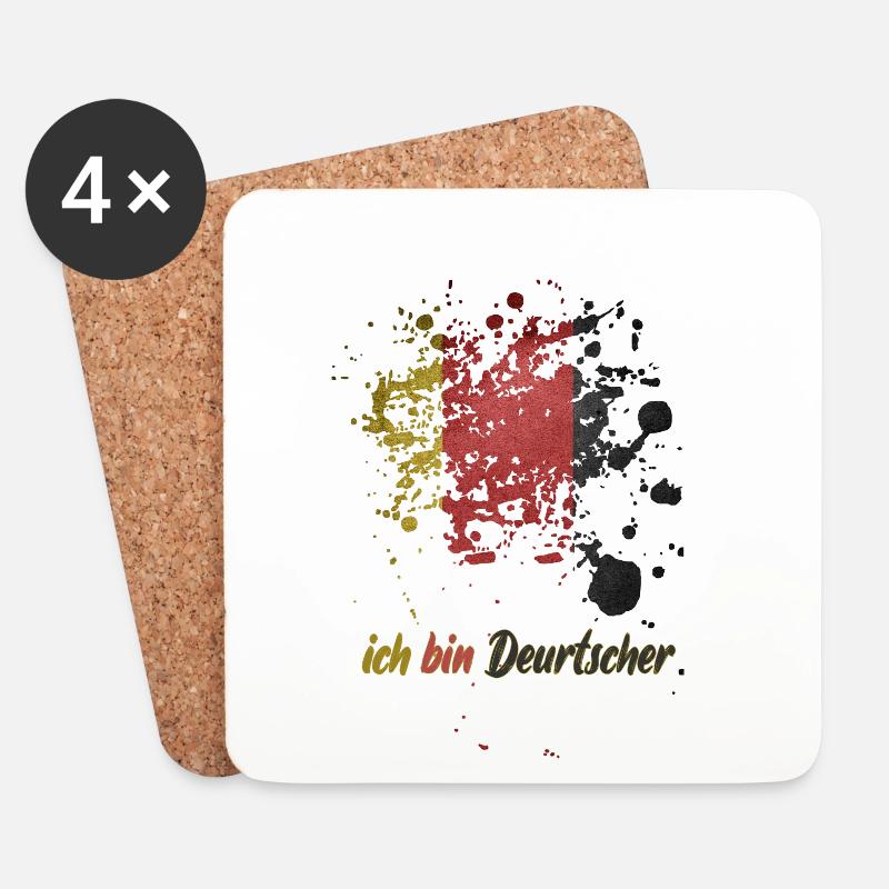 ich bin deutscher - Untersetzer (4er-Set) - Weiß