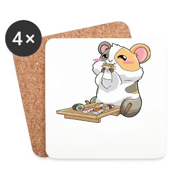 Guinea pig - Coasters (set of 4) - white - Front