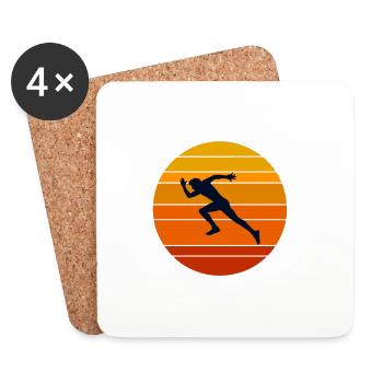 Running Sport - Coasters (set of 4) - white - Front