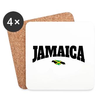 Jamaica Flag Neon Contrast - Coasters (set of 4) - white - Front
