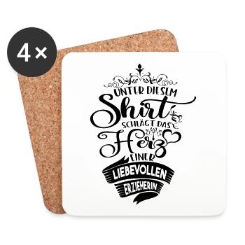 L’éducatrice idées de cadeaux - Dessous de verre (lot de 4) - blanc - Devant