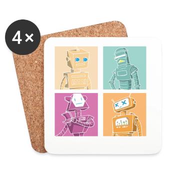 Robot Robotics Engineer - Coasters (set of 4) - white - Front