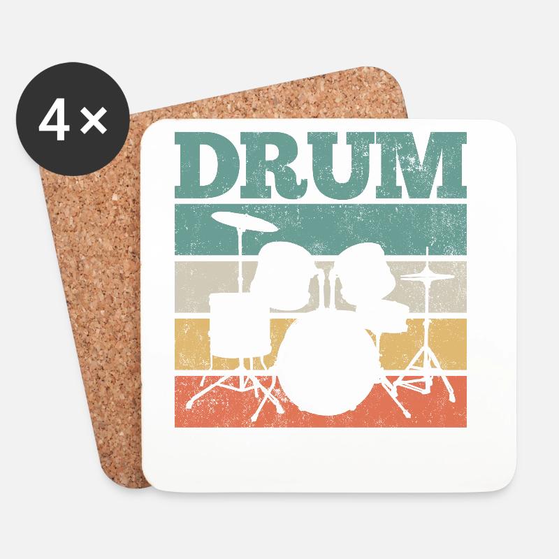 Drums Drums Drummers Drums - Coasters (set of 4) - white