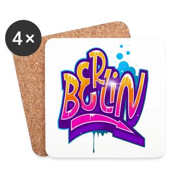 Berlin graffiti - Coasters (set of 4) - white - Front