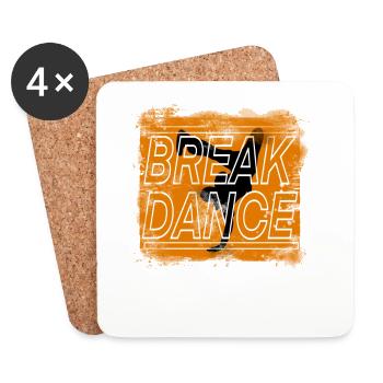 Breakdance - Untersetzer (4er-Set) - Weiß - Vorne