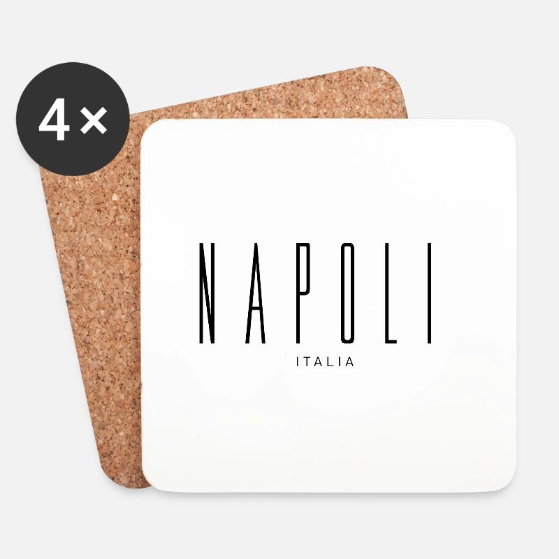 Napoli Italia - Untersetzer (4er-Set) - Weiß