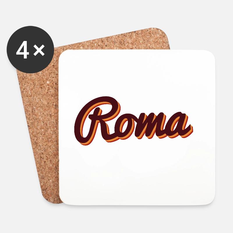Roma Italien - Untersetzer (4er-Set) - Weiß