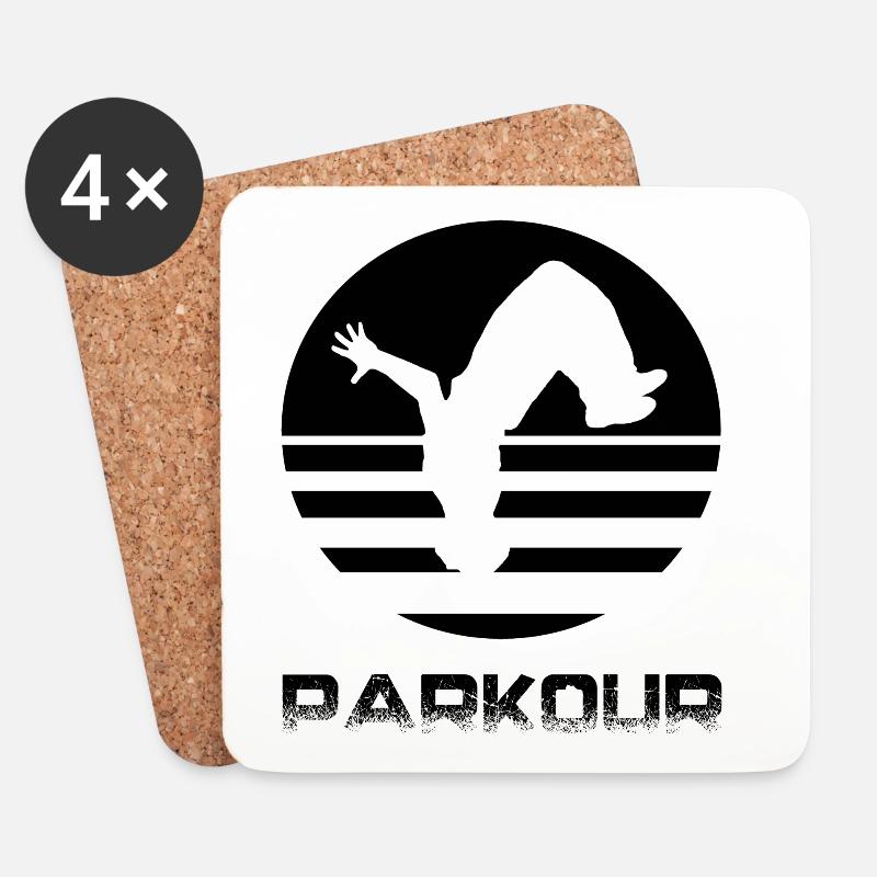 Parkour - Untersetzer (4er-Set) - Weiß