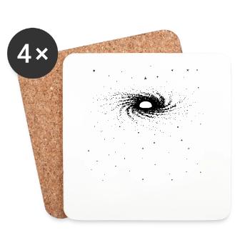 Black Loch Galaxies Univers - Dessous de verre (lot de 4) - blanc - Devant