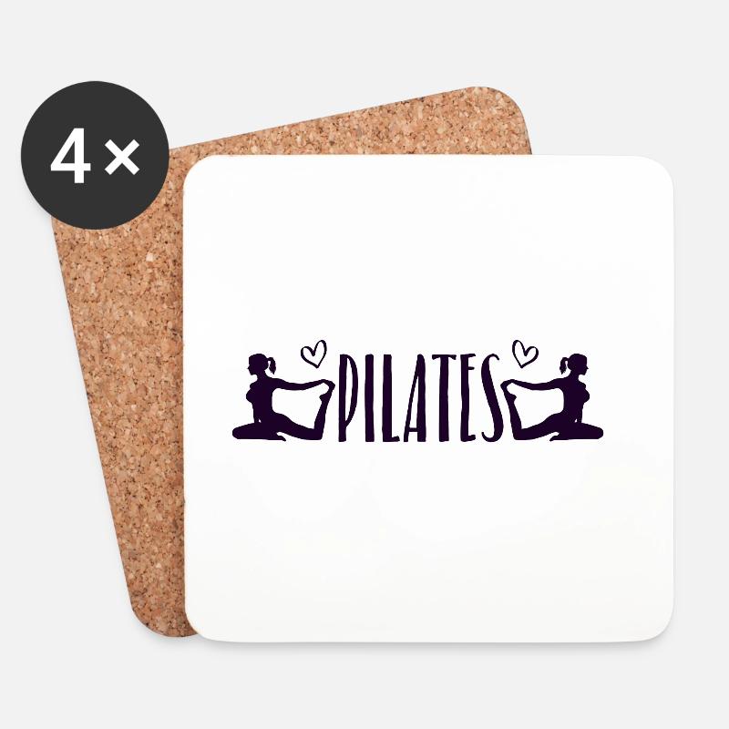 Pilates - Untersetzer (4er-Set) - Weiß
