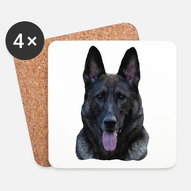 Schäferhund grau deutscher Schäferhund Hundesport - Untersetzer (4er-Set) - Weiß