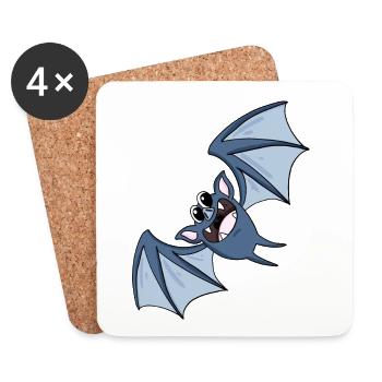 bat - Coasters (set of 4) - white - Front