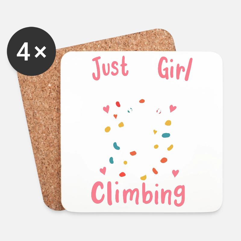 Wandklettern Bouldering - Untersetzer (4er-Set) - Weiß